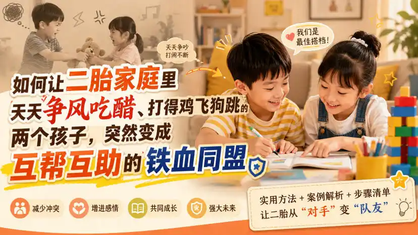 付费文章:如何让二胎家庭里天天争风吃醋、打得鸡飞狗跳的两个孩子,突然变成互帮互助的铁血同盟?-科技美南博客