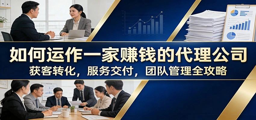 如何运作一家赚钱的代理公司:获客转化,服务交付,团队管理全攻略-科技美南博客