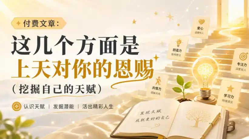 付费文章：这几个方面是上天对你的恩赐(挖掘自己的天赋)-科技美南博客