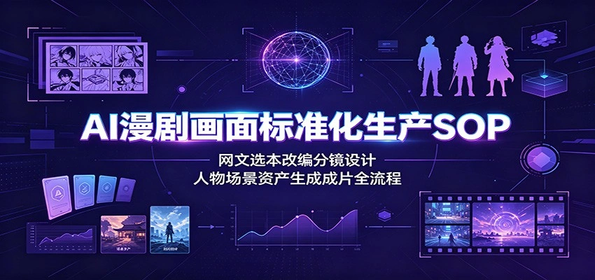 AI漫剧画面标准化生产SOP：网文选本改编分镜设计，人物场景资产生成成片全流程-科技美南博客