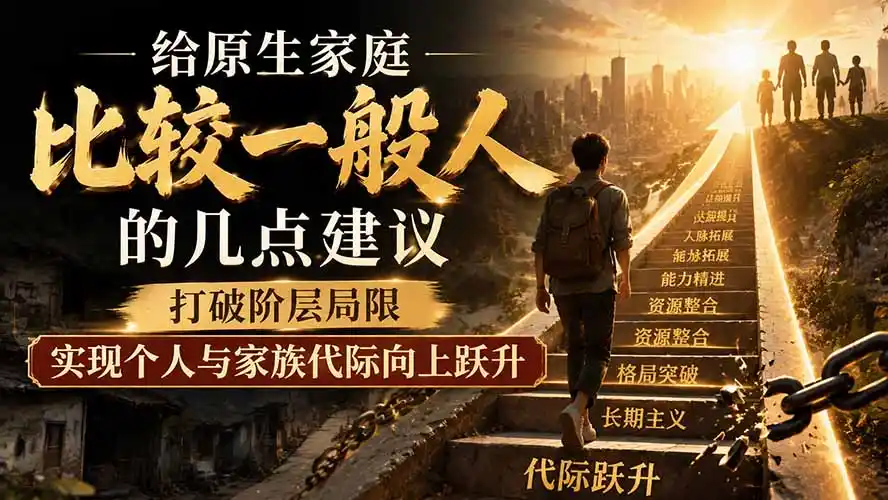 付费文章：给原生家庭比较一般人的几点建议，打破阶层局限，实现个人与家族代际向上跃升-科技美南博客