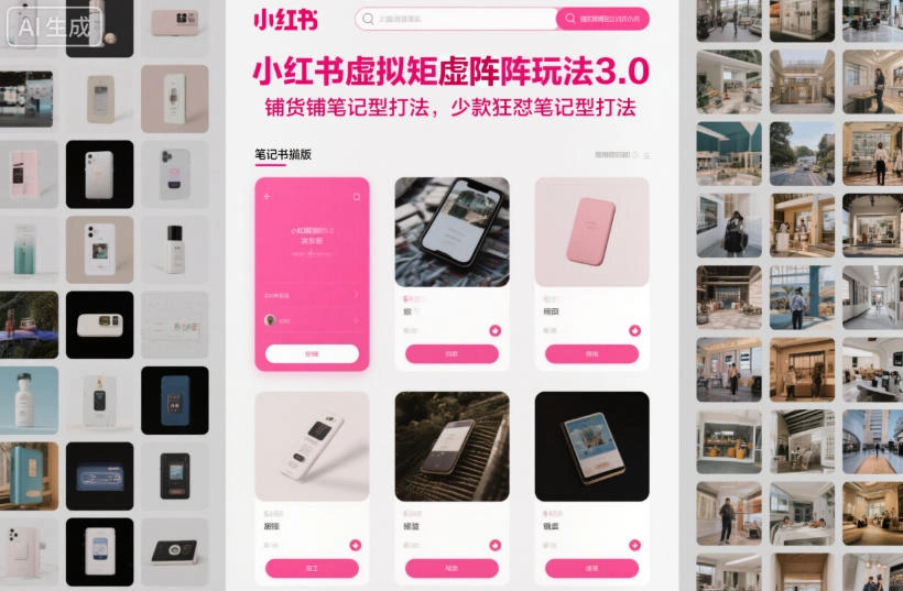 小红书虚拟矩阵玩法3.0，铺货铺笔记型打法，少款狂怼笔记型打法-科技美南博客