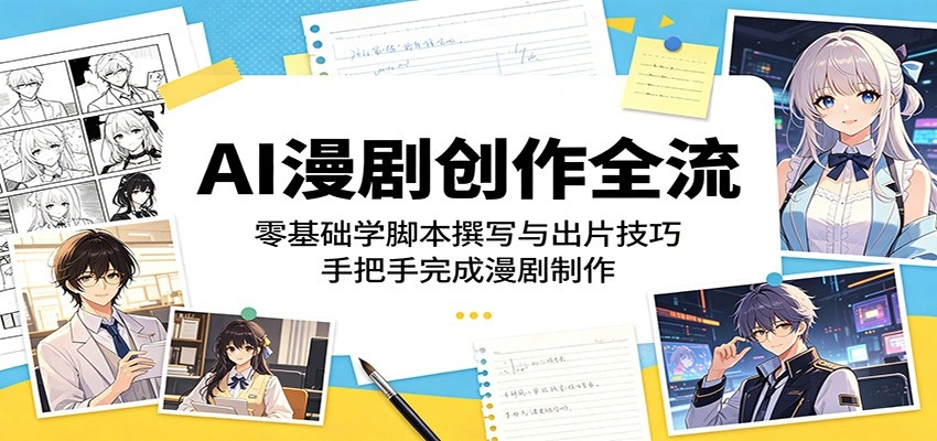 AI漫剧创作全流程：零基础学脚本撰写与出片技巧，手把手完成漫剧制作-科技美南博客