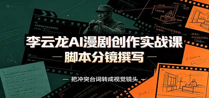 李云龙AI漫剧创作实战课：角色人设还原，脚本分镜撰写，AI漫剧成片完整制作教学-科技美南博客