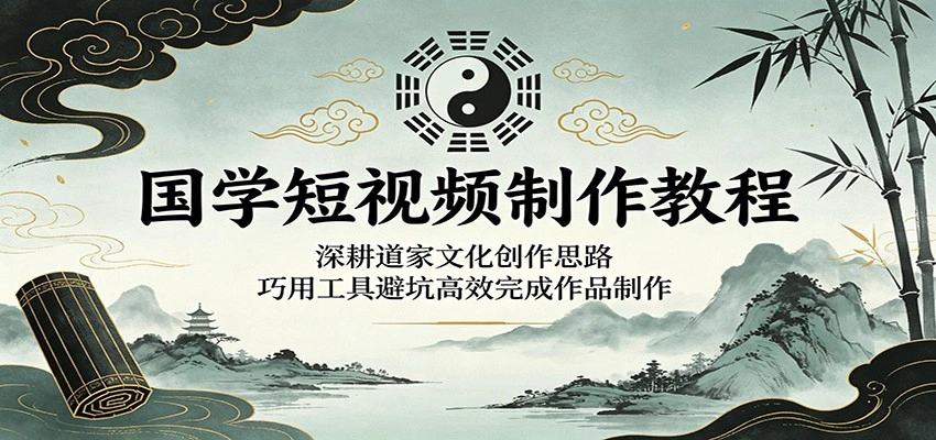 国学短视频制作教程：深耕道家文化创作思路，巧用工具避坑高效完成作品制作-科技美南博客