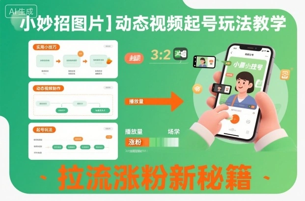 小妙招图片＋动态视频起号玩法教学，拉流涨粉新秘籍-科技美南博客