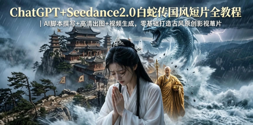 ChatGPT+Seedance2.0白蛇传国风短片全教程｜AI脚本撰写+高清出图+视频生成，零基础打造古风原创影视短片-科技美南博客