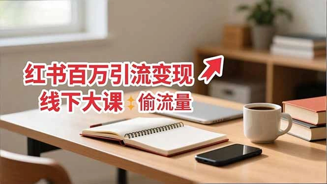 小红书百万引流变现-11月线下大课：分享从0到百万引流路径，手把手教偷流量、拿结果-科技美南博客