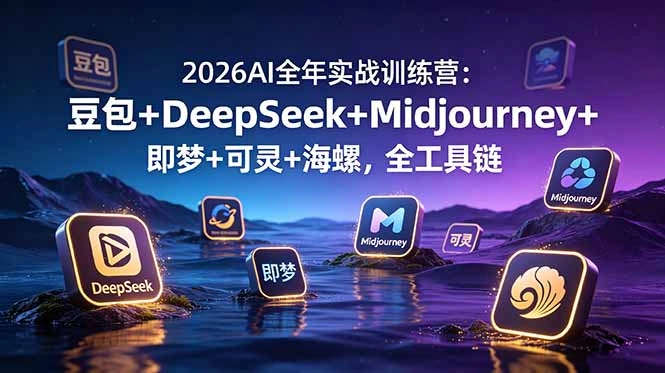 2026AI全年实战训练营：豆包+DeepSeek+Midjourney+即梦+可灵+海螺，全工具链-科技美南博客