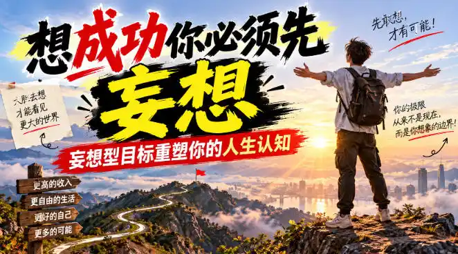 付费文章:想成功你必须先妄想,妄想型目标重塑你的人生认知-科技美南博客
