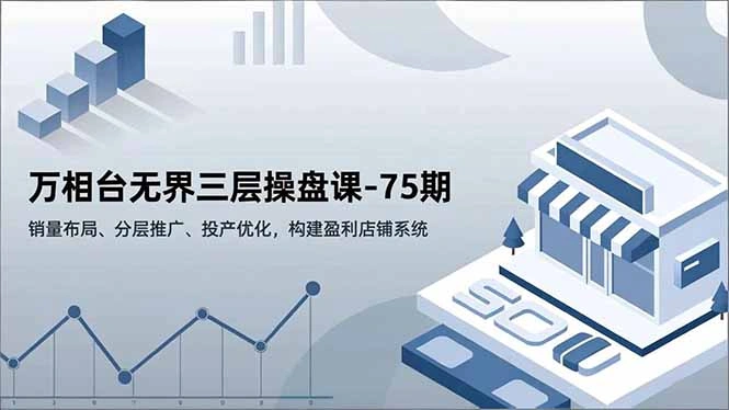 万相台无界三层操盘课-75期,销量布局、分层推广、投产优化,构建盈利店铺系统-科技美南博客