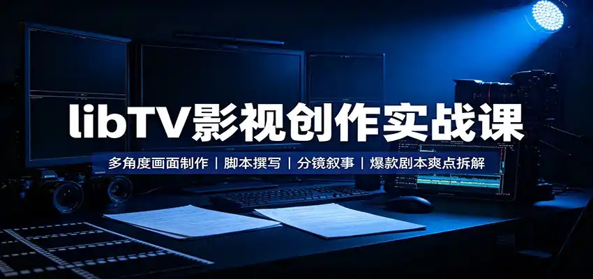 libTV影视创作实战课:多角度画面制作,脚本撰写,分镜叙事,爆款剧本爽点拆解-科技美南博客