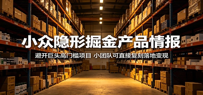 小众隐形掘金产品情报：避开巨头高门槛项目，小团队可直接复刻落地变现-科技美南博客