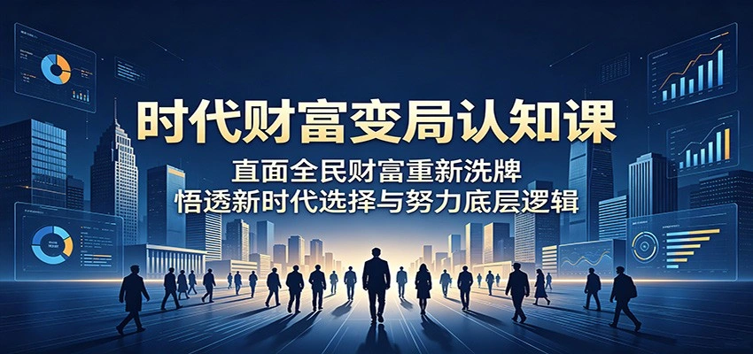 时代财富变局认知课：直面全民财富重新洗牌，悟透新时代选择与努力底层逻辑-科技美南博客