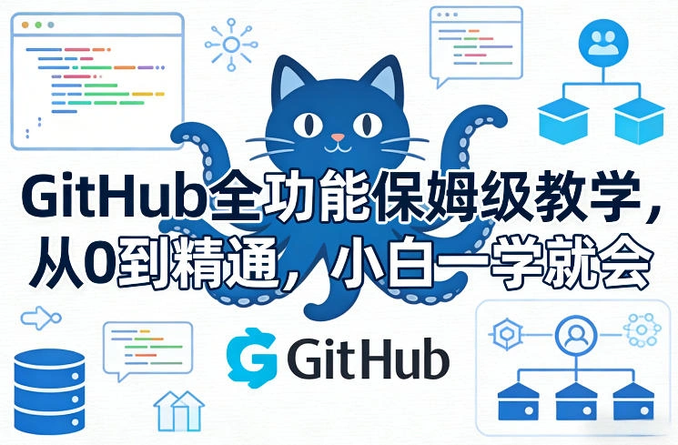 GitHub全功能保姆级教学，从0到精通，小白一学就会-科技美南博客