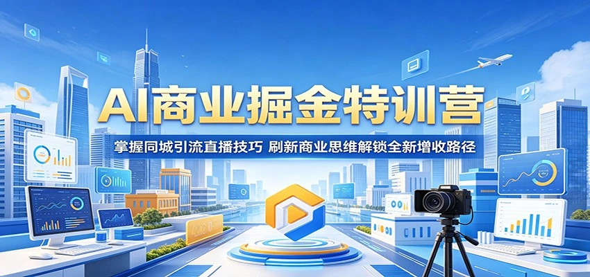AI商业掘金特训营：掌握同城引流直播技巧，刷新商业思维解锁全新增收路径-科技美南博客