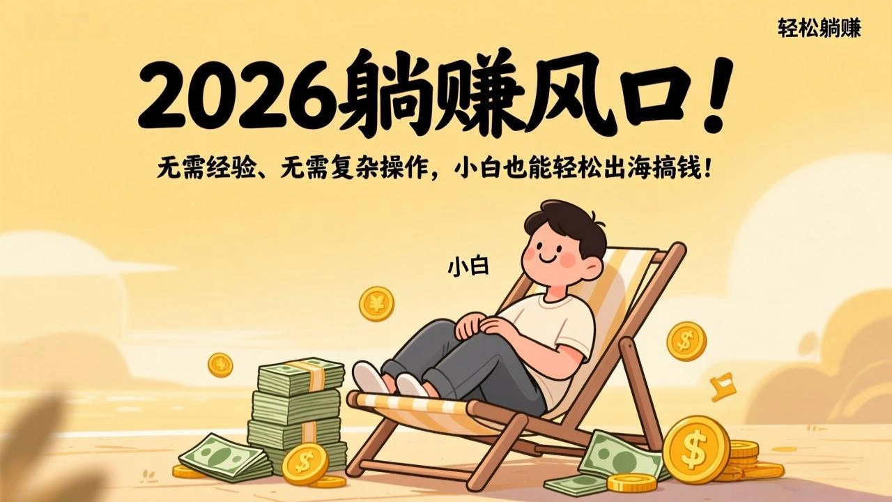 2026躺赚风口！无需经验、无需复杂操作，小白也能轻松出海搞钱！-科技美南博客