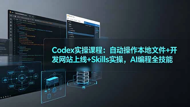 Codex实操课程：自动操作本地文件+开发网站上线+Skills实操，AI编程全技能-科技美南博客