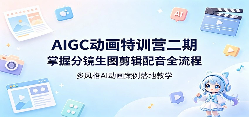 AIGC动画特训营二期：掌握分镜生图剪辑配音全流程，多风格AI动画案例落地教学-科技美南博客