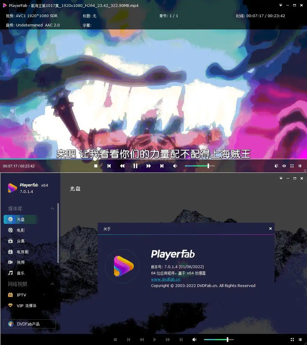 DVDFab Player 7.0.5.8中文版-科技美南博客