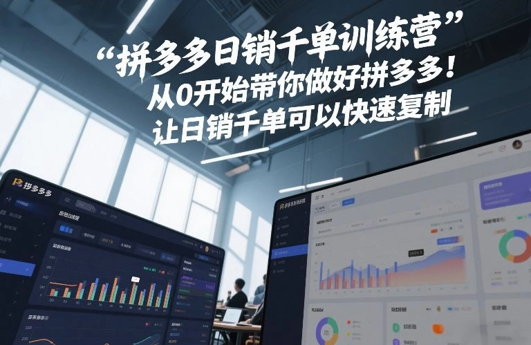 拼多多日销千单训练营，从0开始带你做好拼多多，让日销千单可以快速复制(更新26年3月)-科技美南博客