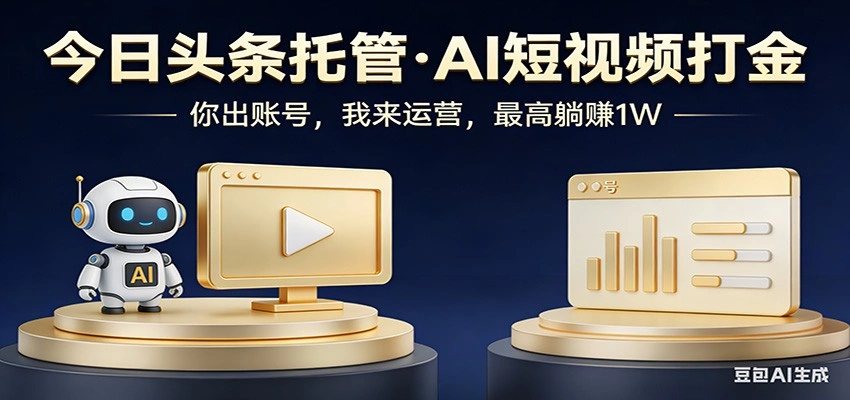 头条号AI托管，我提供作品，你提供账号，每天5分钟发布，小白躺赚3000+-科技美南博客