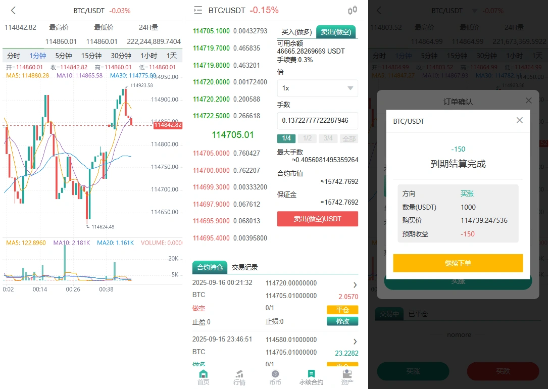 多语言交易所源码/币币交易+期权交易+永续合约+Defi借贷+新币申购+矿机理财/前端uniapp纯源码+后端php