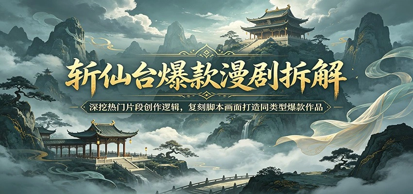 斩仙台爆款漫剧拆解：深挖热门片段创作逻辑，复刻脚本画面打造同类型爆款作品-科技美南博客
