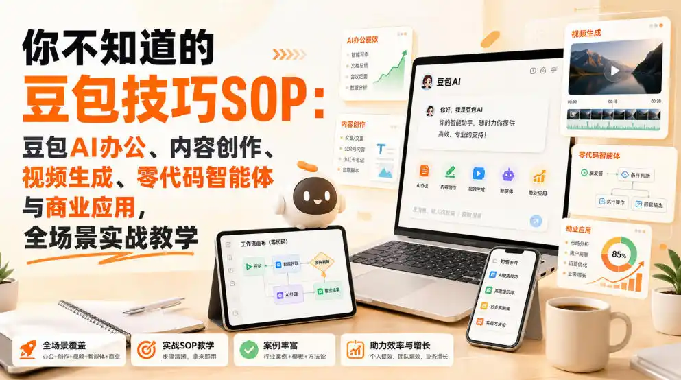 你不知道的豆包技巧SOP:豆包AI办公、内容创作、视频生成、零代码智能体与商业应用,全场景实战教学-科技美南博客