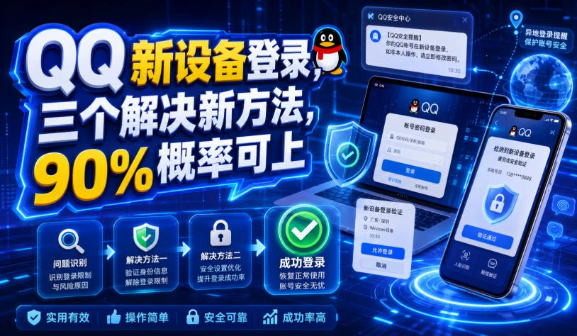 QQ新设备登录，三个解决新方法，90%概率可上-科技美南博客