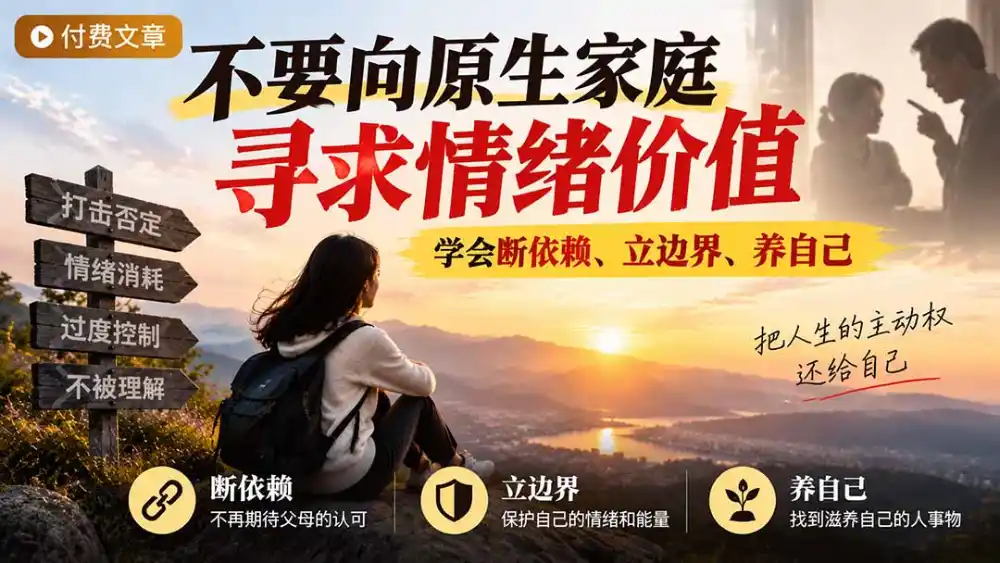 付费文章：不要向原生家庭寻求情绪价值，学会断依赖、立边界、养自己-科技美南博客