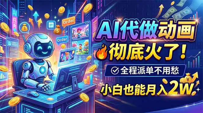 AI代做动画，彻底火了！全程派单不用愁，小白也能月入2W-科技美南博客