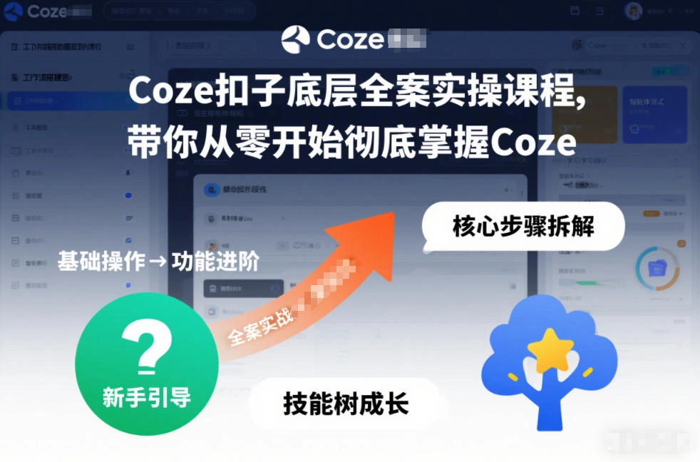 Coze扣子底层全案实操课程，带你从零开始彻底掌握Coze-科技美南博客