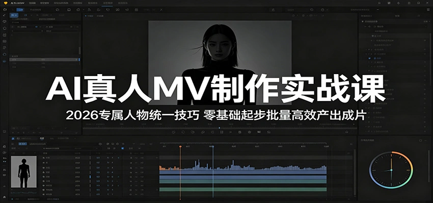 AI真人MV制作实战课：2026专属人物统一技巧，零基础起步批量高效产出成片-科技美南博客