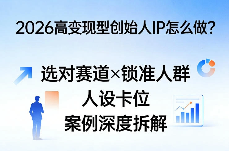 2026高变现型创始人IP怎么做?选对赛道×锁准人群×人设卡位×案例深度拆解-科技美南博客