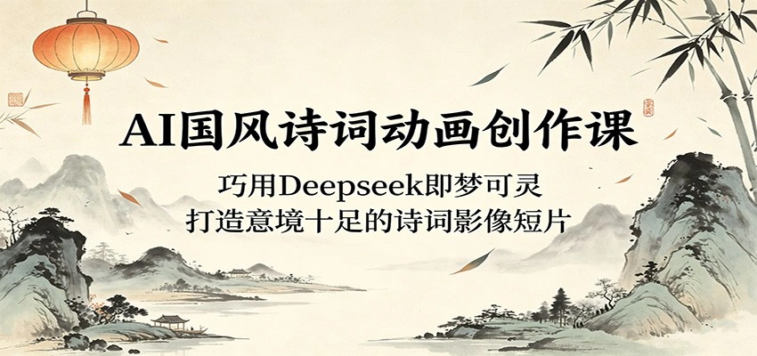 AI国风诗词动画创作课：巧用Deepseek即梦可灵，打造意境十足的诗词影像短片-科技美南博客