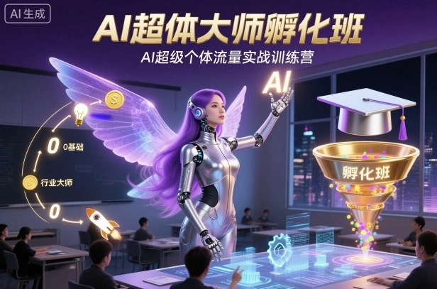 AI超体大师孵化班,AI超级个体流量实战训练营-科技美南博客