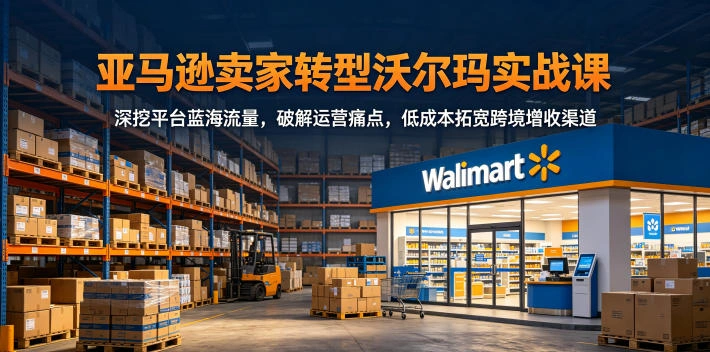 亚马逊卖家转型沃尔玛实战课，深挖平台蓝海流量，破解运营痛点，低成本拓宽跨境增收渠道-科技美南博客