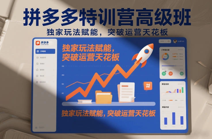 拼多多特训营高阶班，独家玩法赋能，突破运营天花板(更新26年4月18日)-科技美南博客
