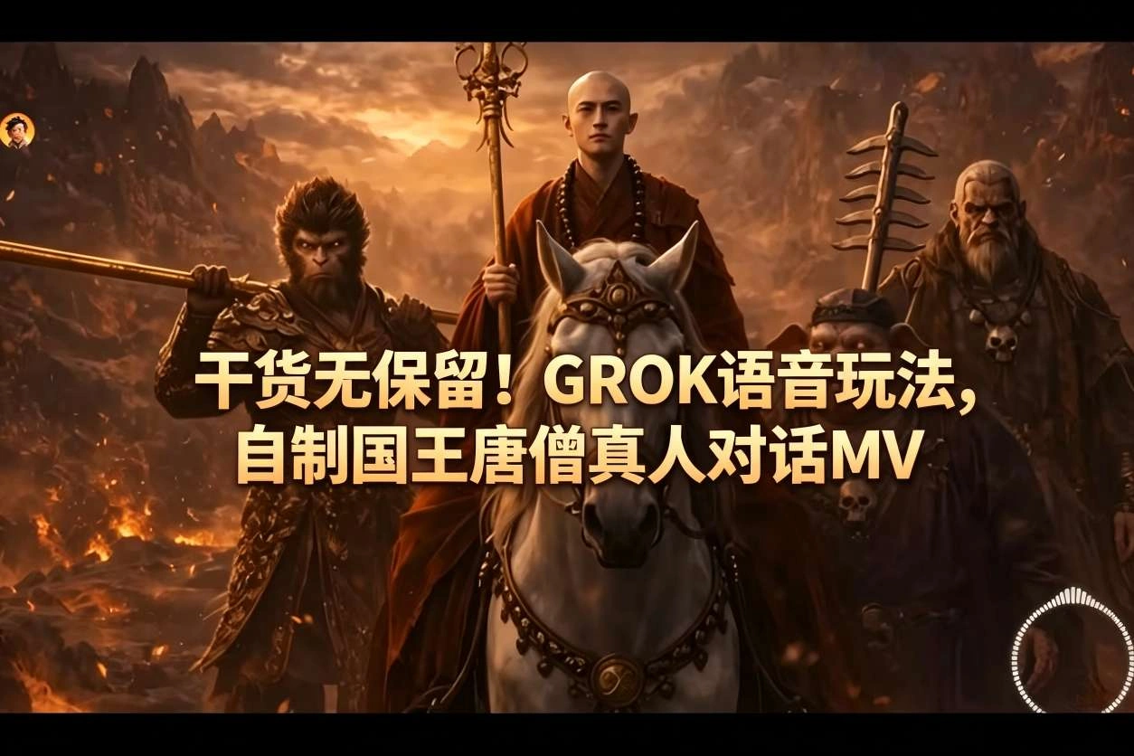 干货无保留！GROK语音玩法，自制国王唐僧真人对话MV-科技美南博客