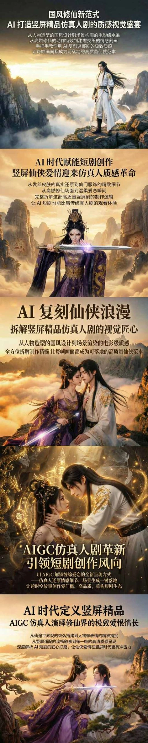 AIGC仿真人《合欢宗》短剧教学，用AIGC解锁缠绵爱恋的全新呈现方式，让跨时空故事创作零门槛、高品质，重构短剧生态