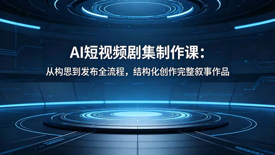 AI短视频剧集制作课：从构思到发布全流程，结构化创作完整叙事作品-科技美南博客