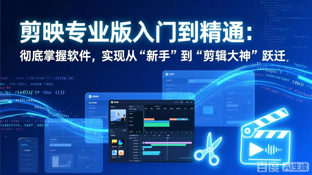 剪映专业版入门到精通：彻底掌握软件，实现从“新手”到“剪辑大神”跃迁-科技美南博客