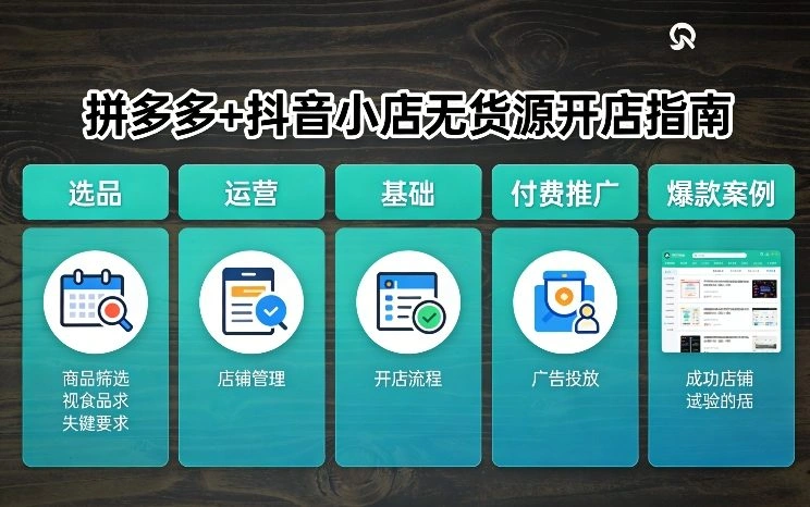 拼多多+抖音小店无货源开店，包括：选品、运营、基础、付费推广、爆款案例等(更新26年3月)-科技美南博客