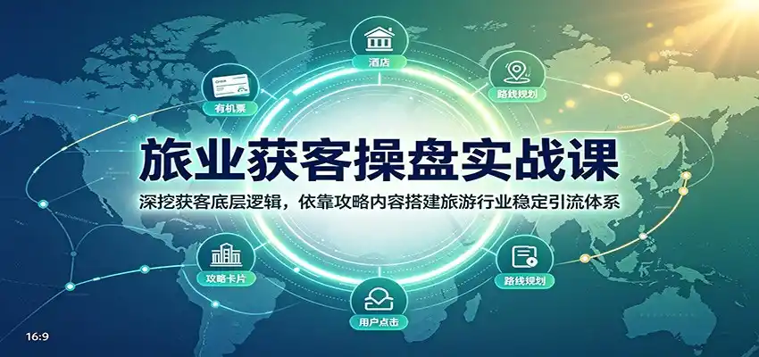旅业获客操盘实战课：深挖获客底层逻辑，依靠攻略内容搭建旅游行业稳定引流体系-科技美南博客