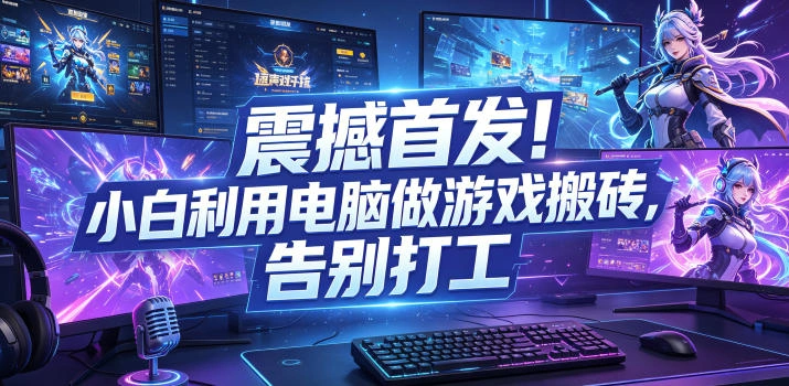 震撼首发！小白利用电脑做游戏搬砖，告别打工【揭秘】-科技美南博客