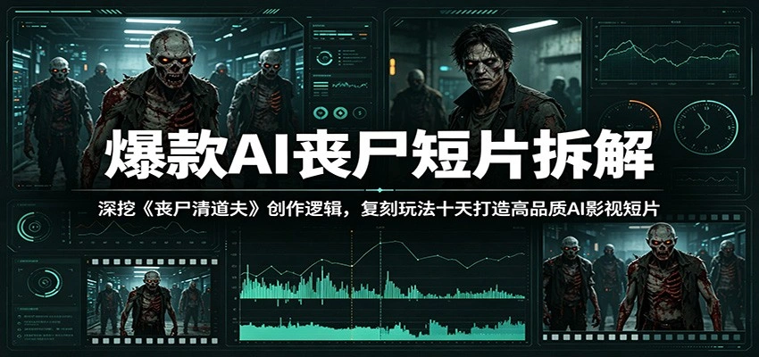 爆款AI丧尸短片拆解：深挖《丧尸清道夫》创作逻辑，复刻玩法快速打造高品质AI影视短片-科技美南博客