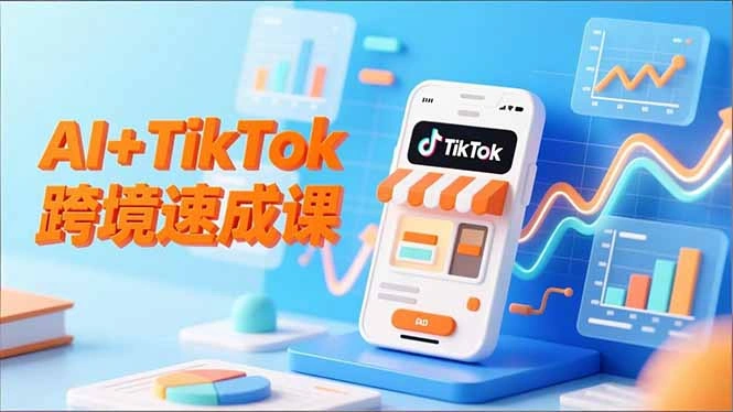 AI+TikTok跨境速成课，智能翻译、店铺定位、流程拆解，7天高效上线运营-科技美南博客