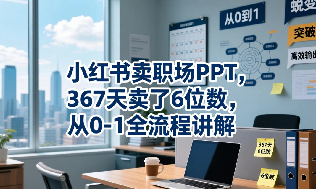 小红书卖职场PPT,367天卖了6位数,从0-1全流程讲解-科技美南博客