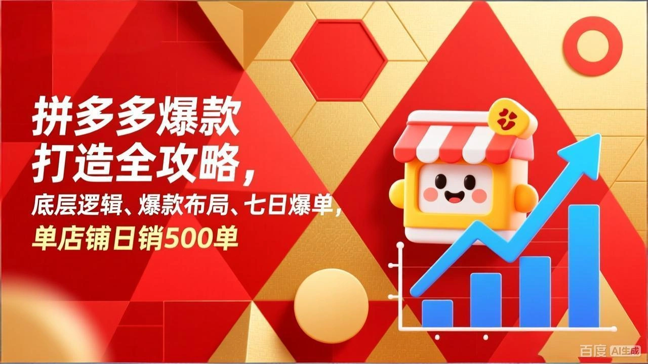 拼多多爆款打造全攻略，底层逻辑、爆款布局、七日爆单，单店铺日销500单-科技美南博客